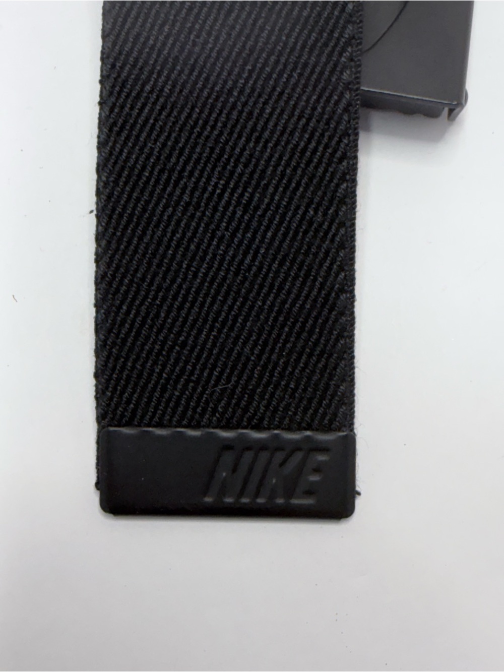 Nike Black Woven Web Belt with Branded Tip